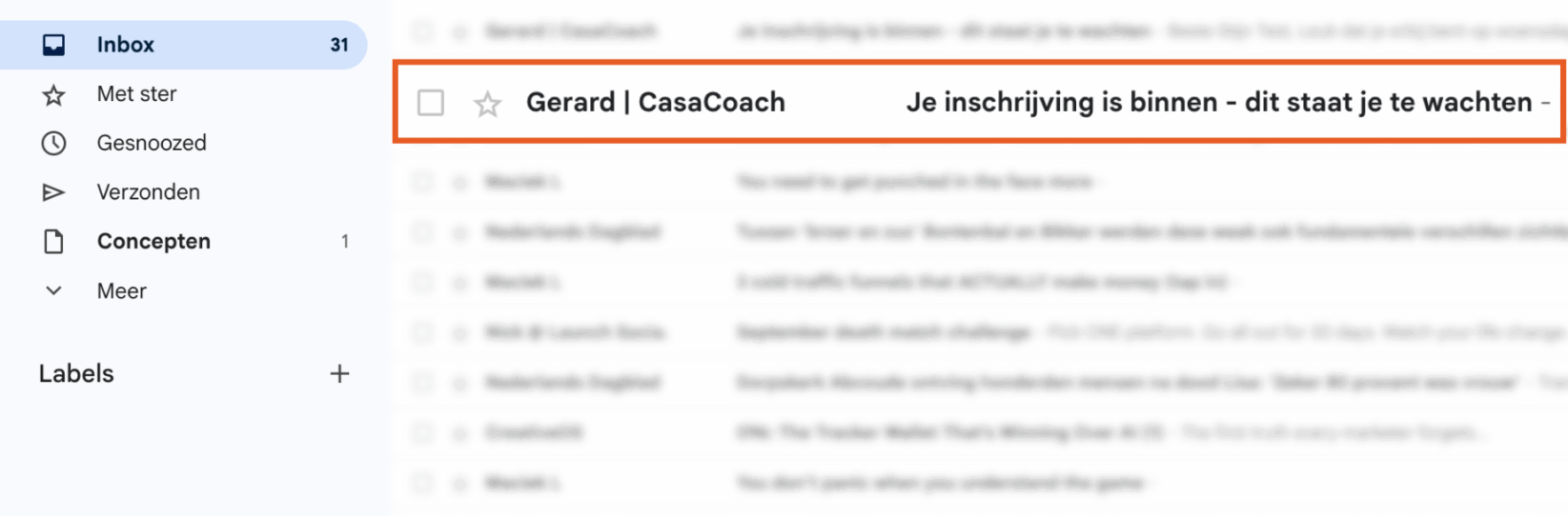 bevestigingsmail